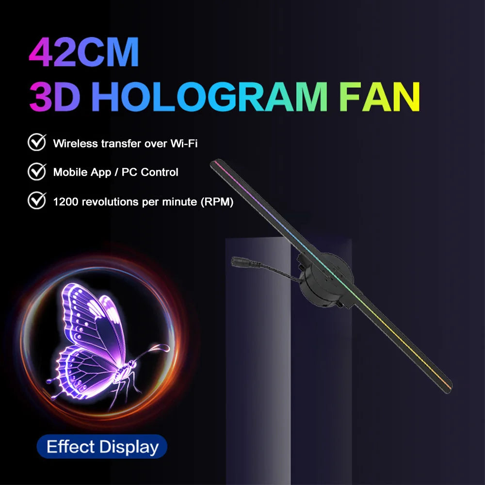 Naked Eye 3D Holographic Fan Screen