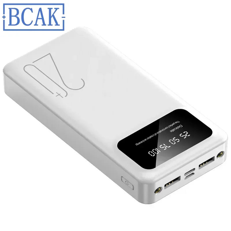 Ultra-Compact 20000mAh BCAK Power Bank – Self-Contained Cable and Fast Charging