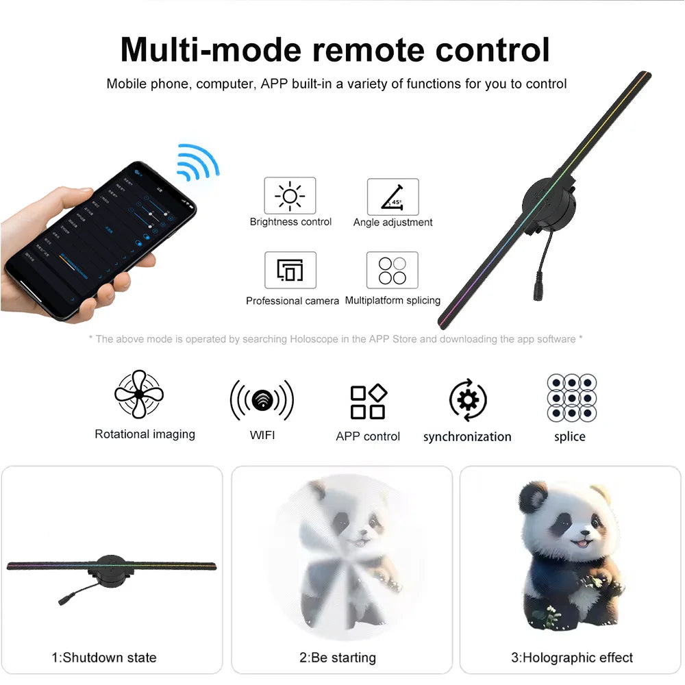 Naked Eye 3D Holographic Fan Screen